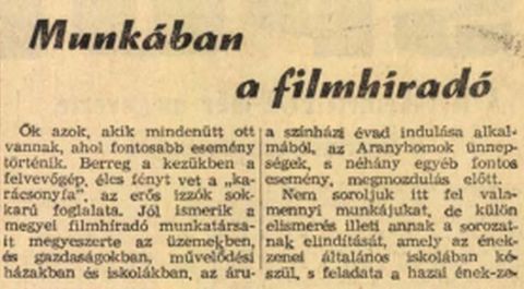 Munkában a filmhíradó