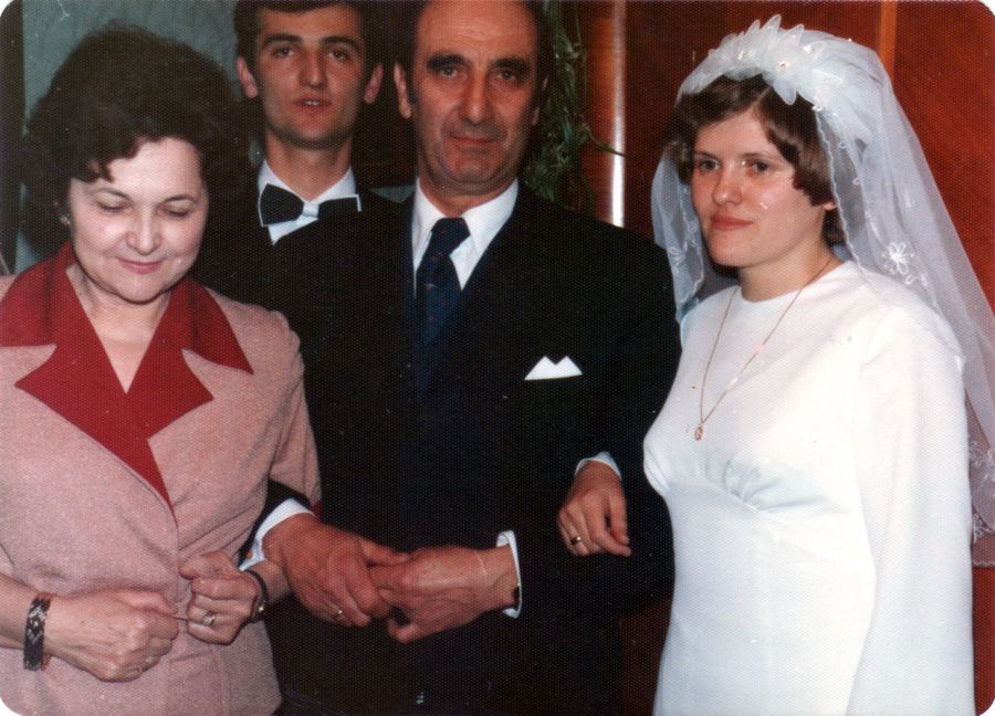 Férjemmel Géza fiunk esküvőjén, 1978-ban