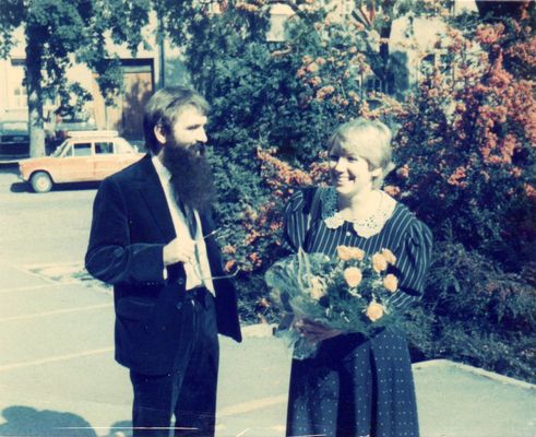 Férjemmel 1987-ben, házasságkötésünk napján