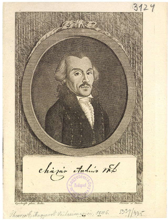 Cházár András (Prixner Gottfried - ca. 1746-1846 - metszete)