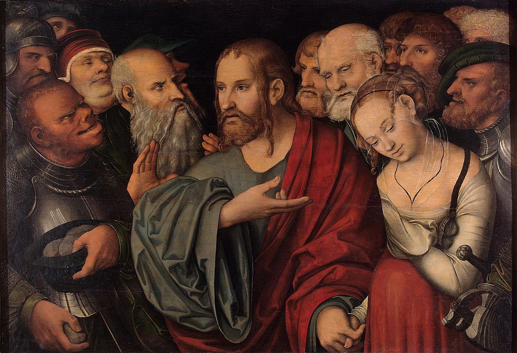 Ifj. Lucas Cranach: Krisztus és a házasságtörő asszony 