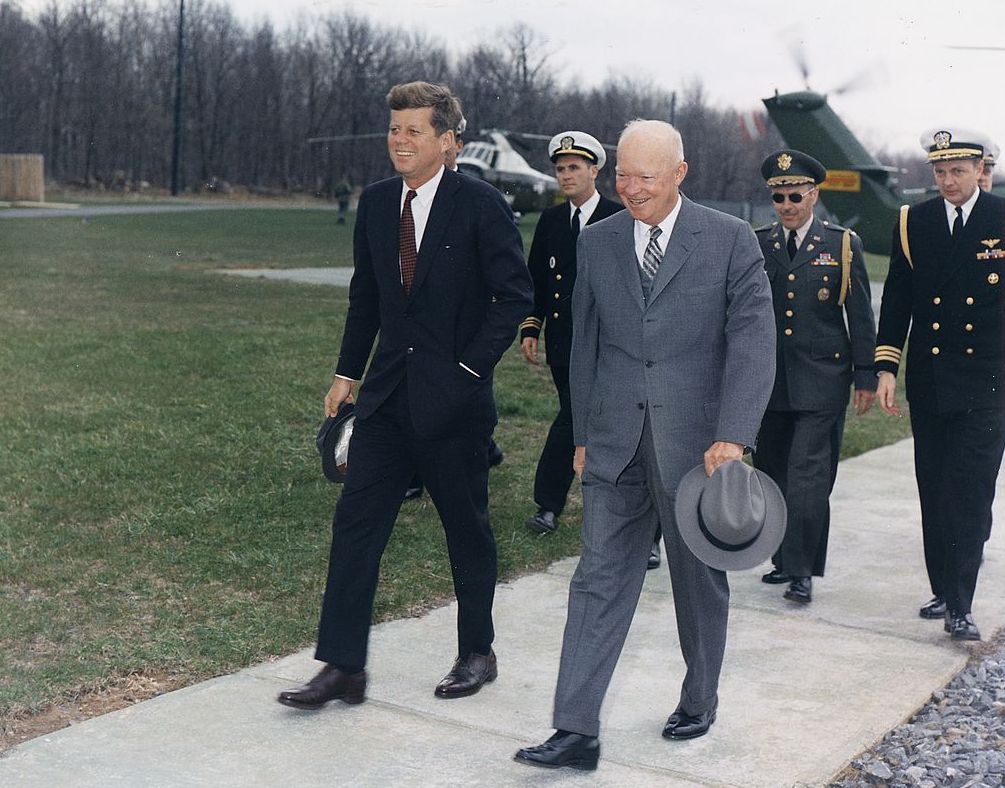 Dwight D. Eisenhower és John F. Kennedy 1961-ben