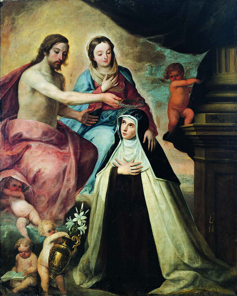 Pazzi Szent Mária Magdolna Pedro de Moya festményén